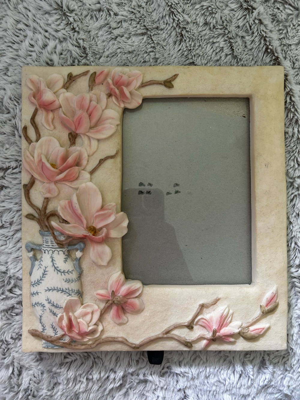 Frameology 3D Floral Pink Magnolia Ceramic Picture Frame - Vintage